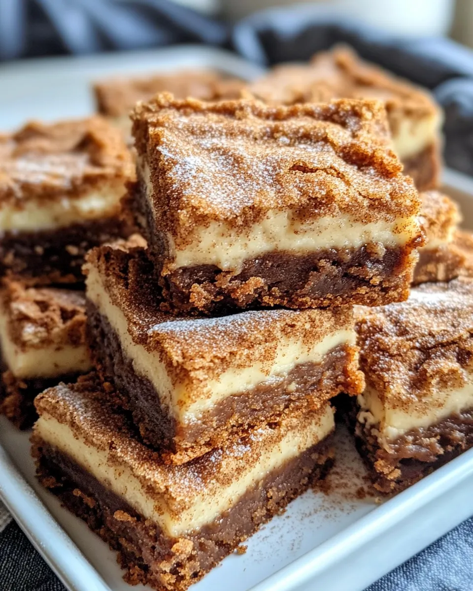Delicious Snickerdoodle Blondies with Brown Butter Swirl dish photo