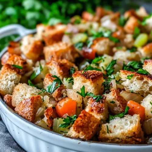 Homemade Sourdough Stuffing with Caramelized Onions & Herbs photo