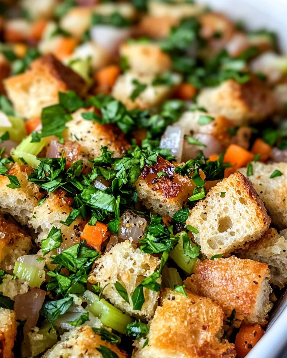 Classic Sourdough Stuffing with Caramelized Onions & Herbs recipe image