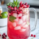 Delicious Sparkling Cranberry Pomegranate Mocktail recipe photo