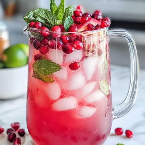 Delicious Sparkling Cranberry Pomegranate Mocktail recipe photo