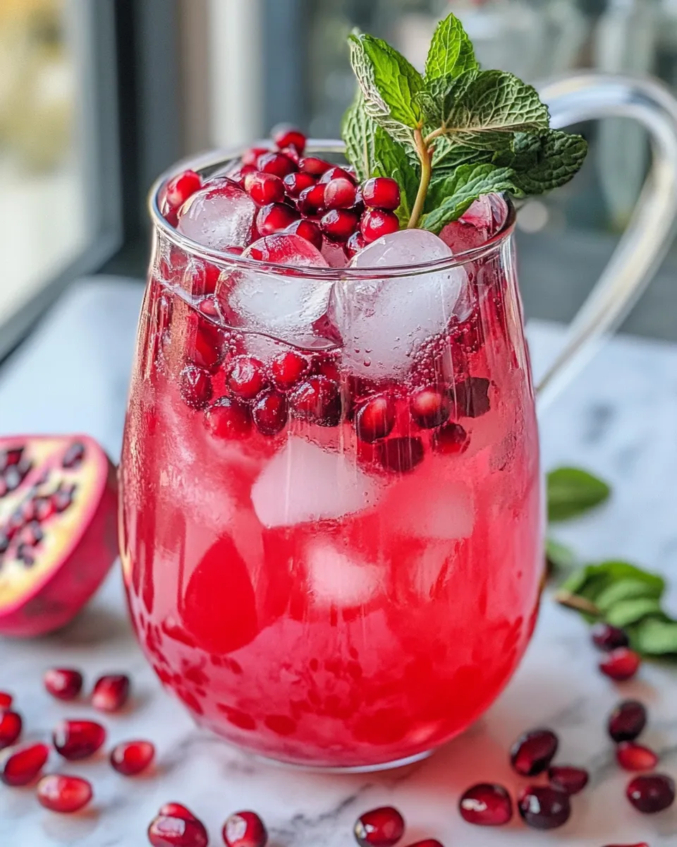 Easy Sparkling Cranberry Pomegranate Mocktail dish photo