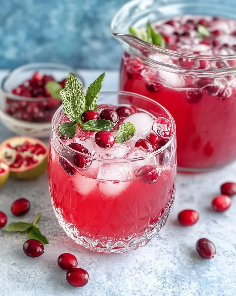 Perfect Sparkling Cranberry Pomegranate Mocktail picture