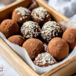 Homemade Spiced Gingerbread Truffles Rolled in Cocoa recipe photo