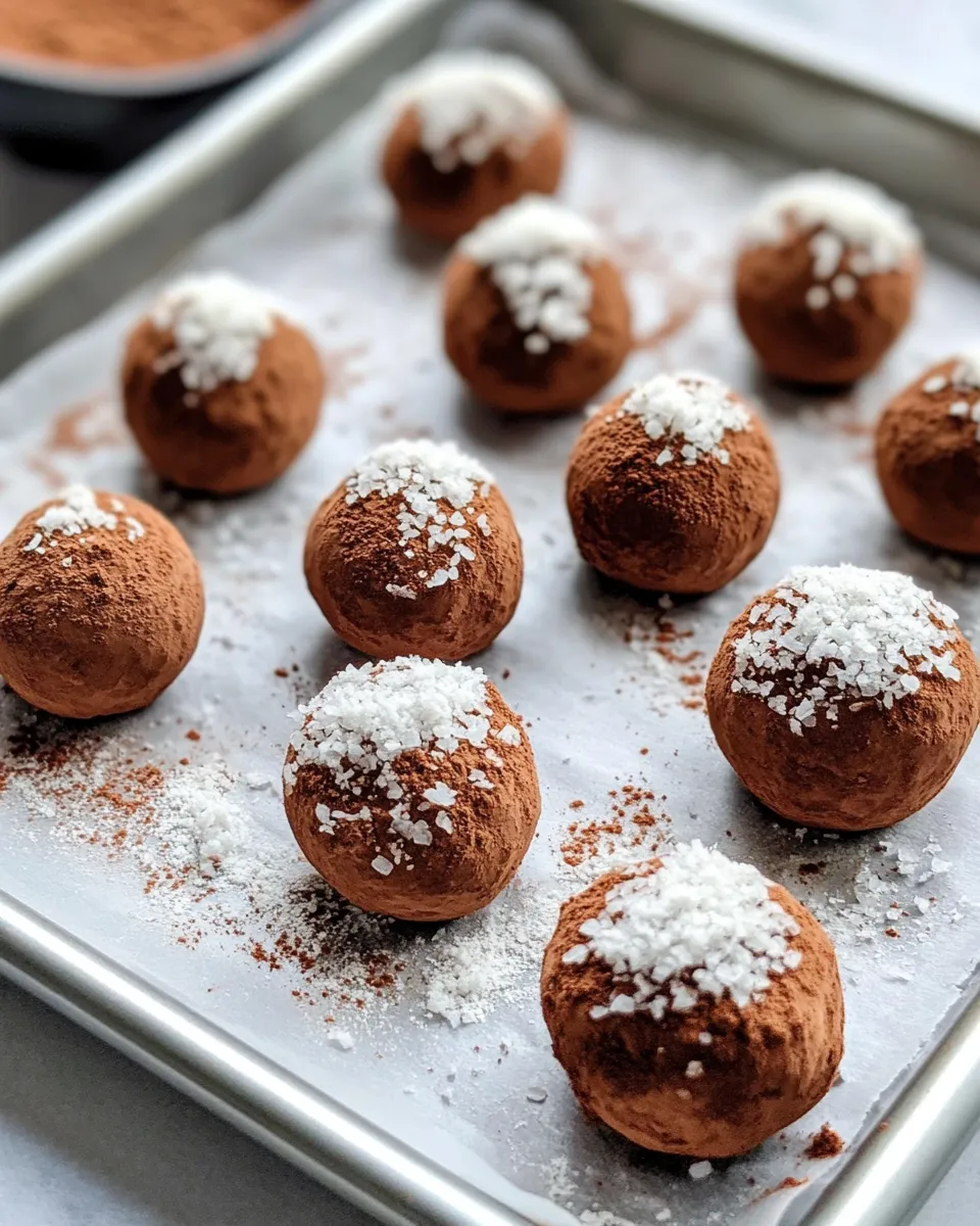 Easy Spiced Gingerbread Truffles Rolled in Cocoa food shot