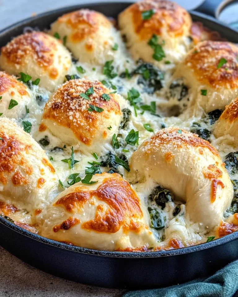 Homemade Spinach Artichoke Dip Skillet with Garlic Knots photo