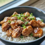 Homemade Sticky Orange Chicken with Toasted Sesame Rice photo