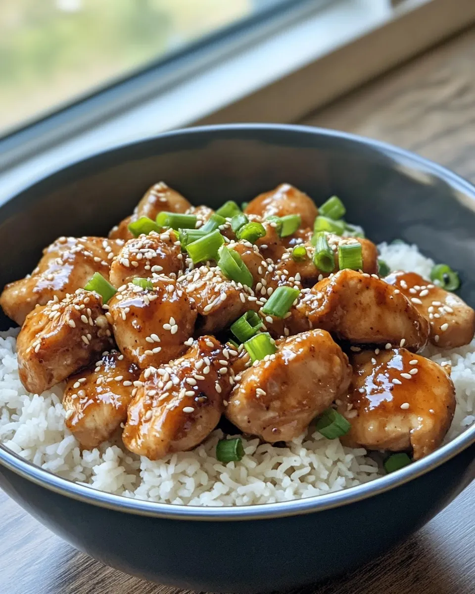 Homemade Sticky Orange Chicken with Toasted Sesame Rice photo