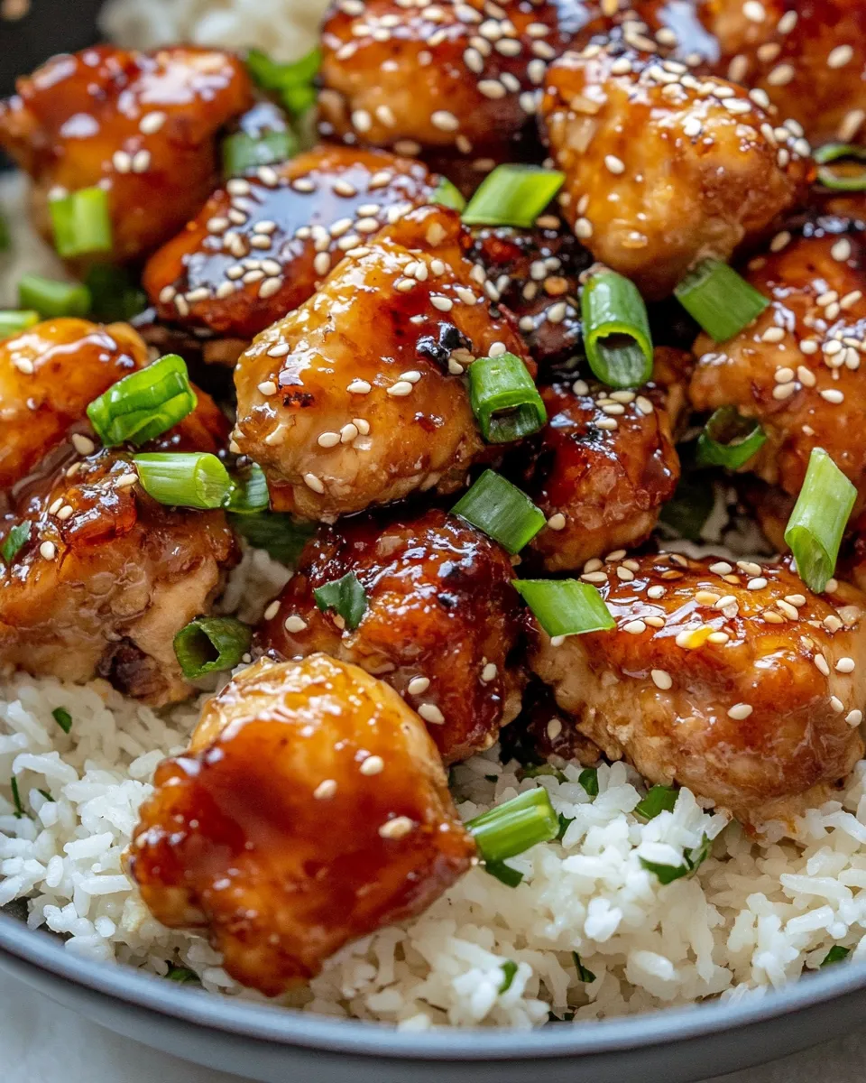 Classic Sticky Orange Chicken with Toasted Sesame Rice image