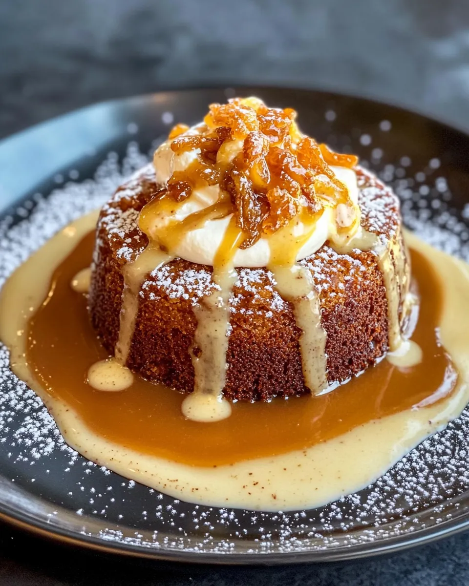Classic Sticky Toffee Pudding Cake with Warm Sauce image