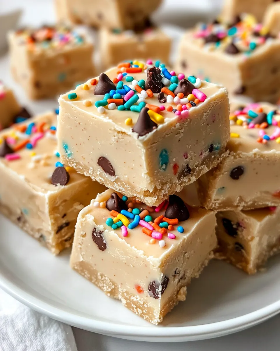 Classic Sugar Cookie Fudge with Sprinkles (No Bake) image