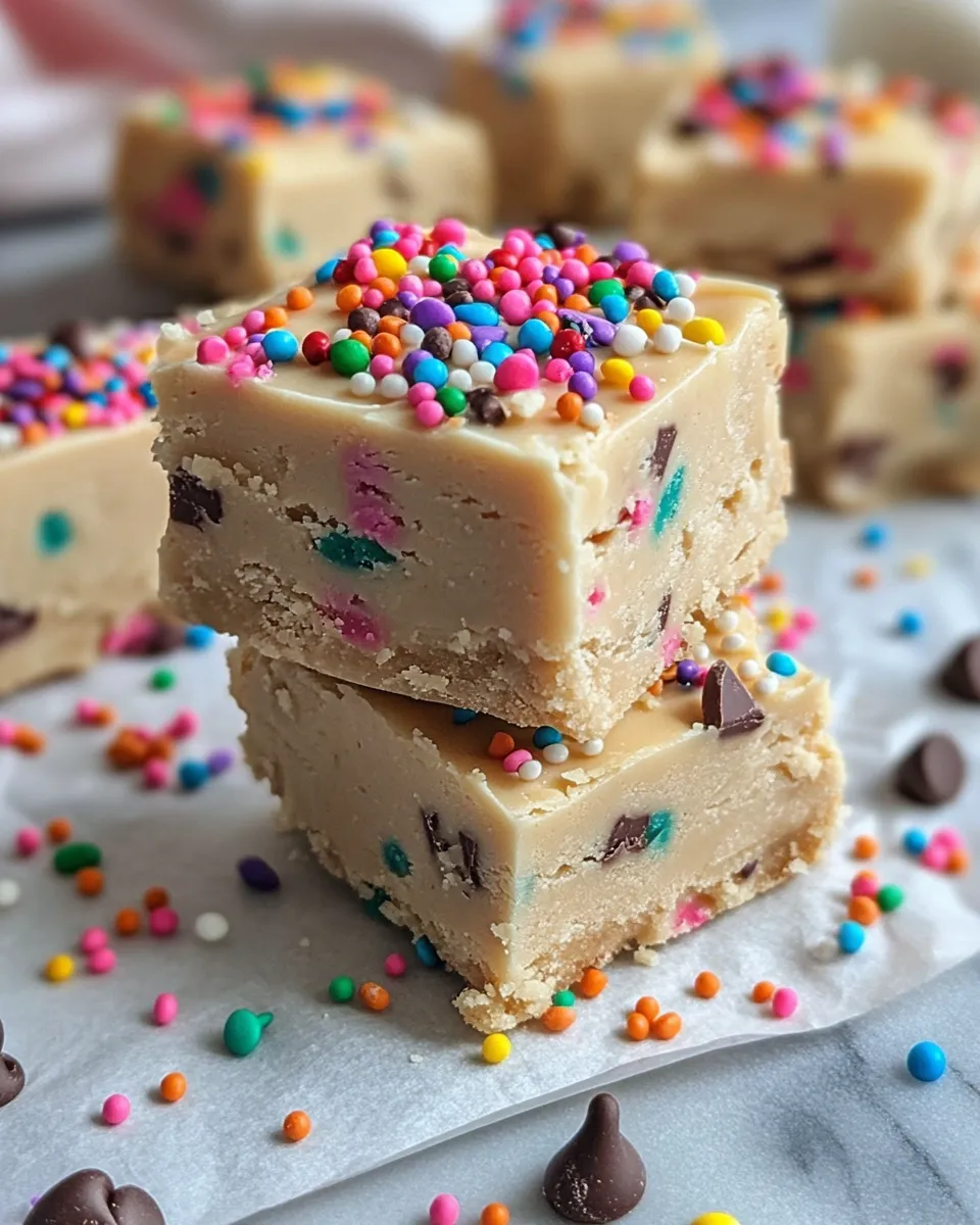 Easy Sugar Cookie Fudge with Sprinkles (No Bake) recipe image
