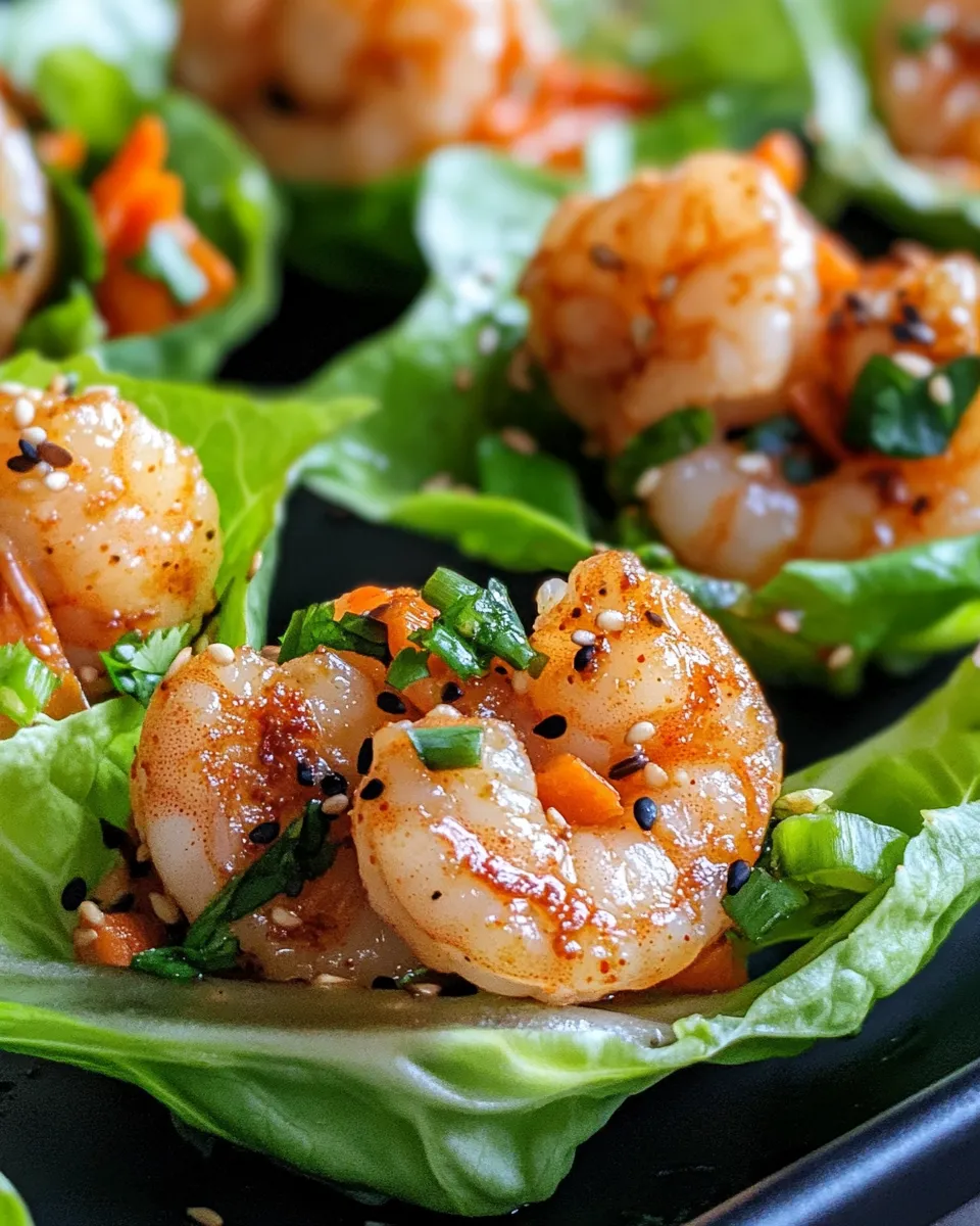 Delicious Sweet Chili Shrimp Lettuce Cups (Party-Ready) plate image