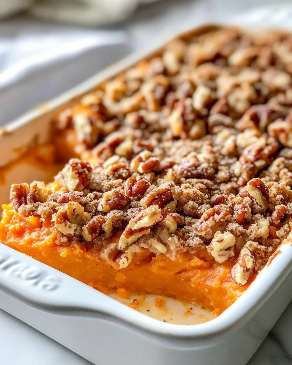 Delicious Sweet Potato Casserole with Pecan Streusel picture