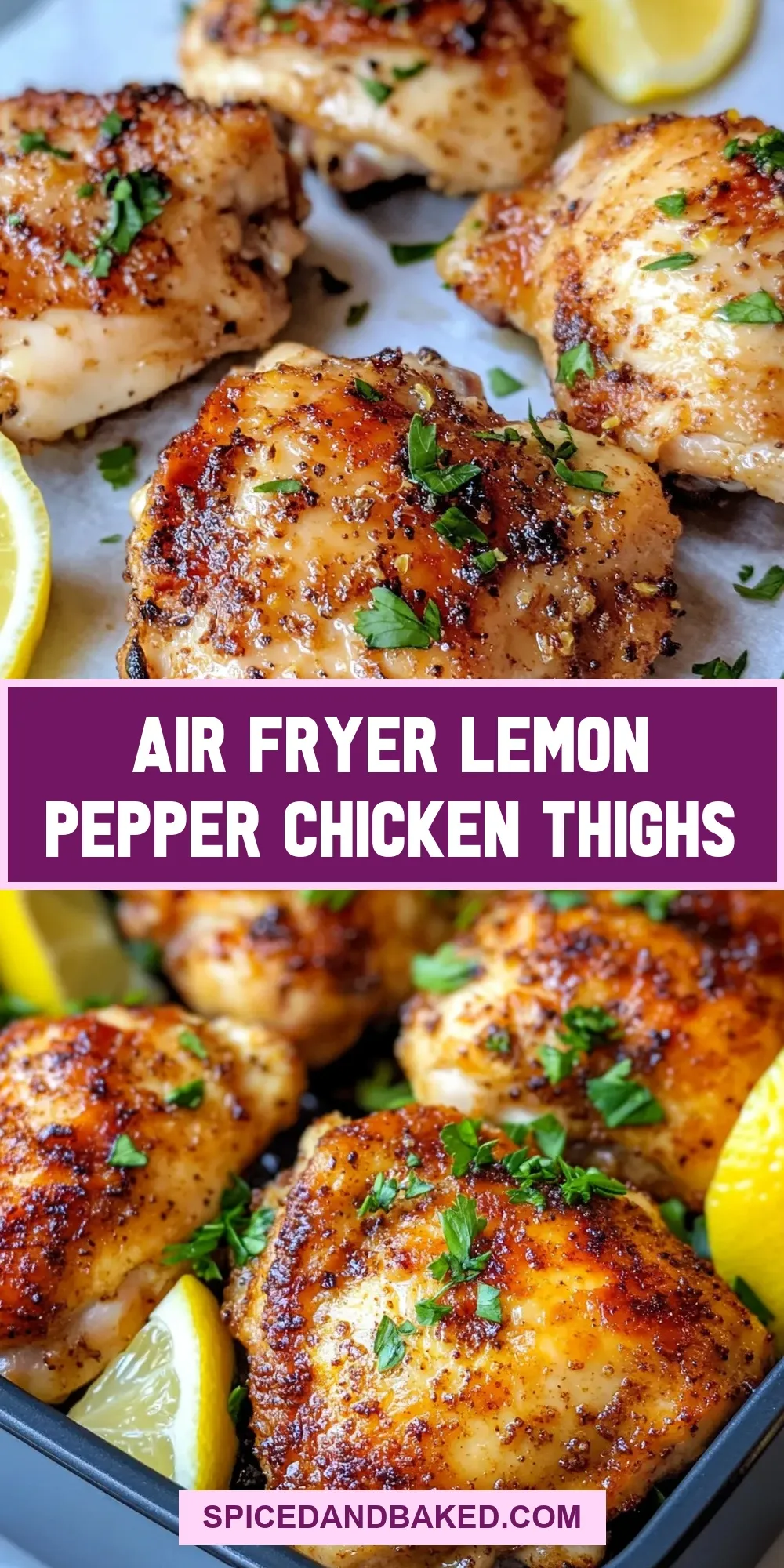Easy Air Fryer Lemon Pepper Chicken Thighs Recipe