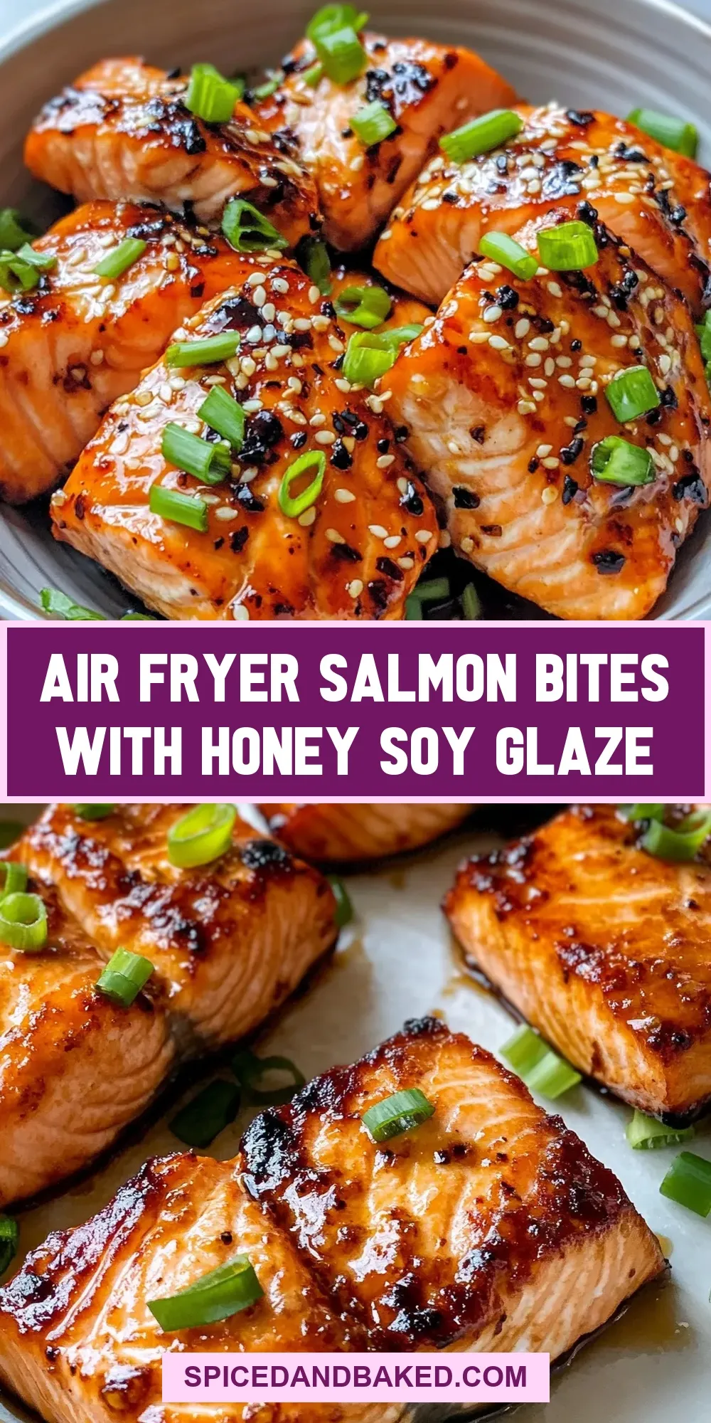 Irresistible Air Fryer Salmon Bites With Honey Soy Glaze