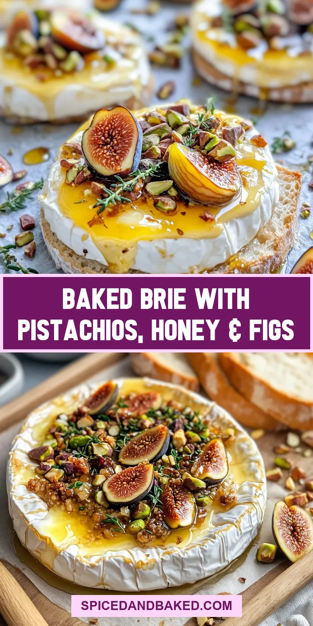 How To Make Tasty Baked Brie With Pistachios, Honey & Figs