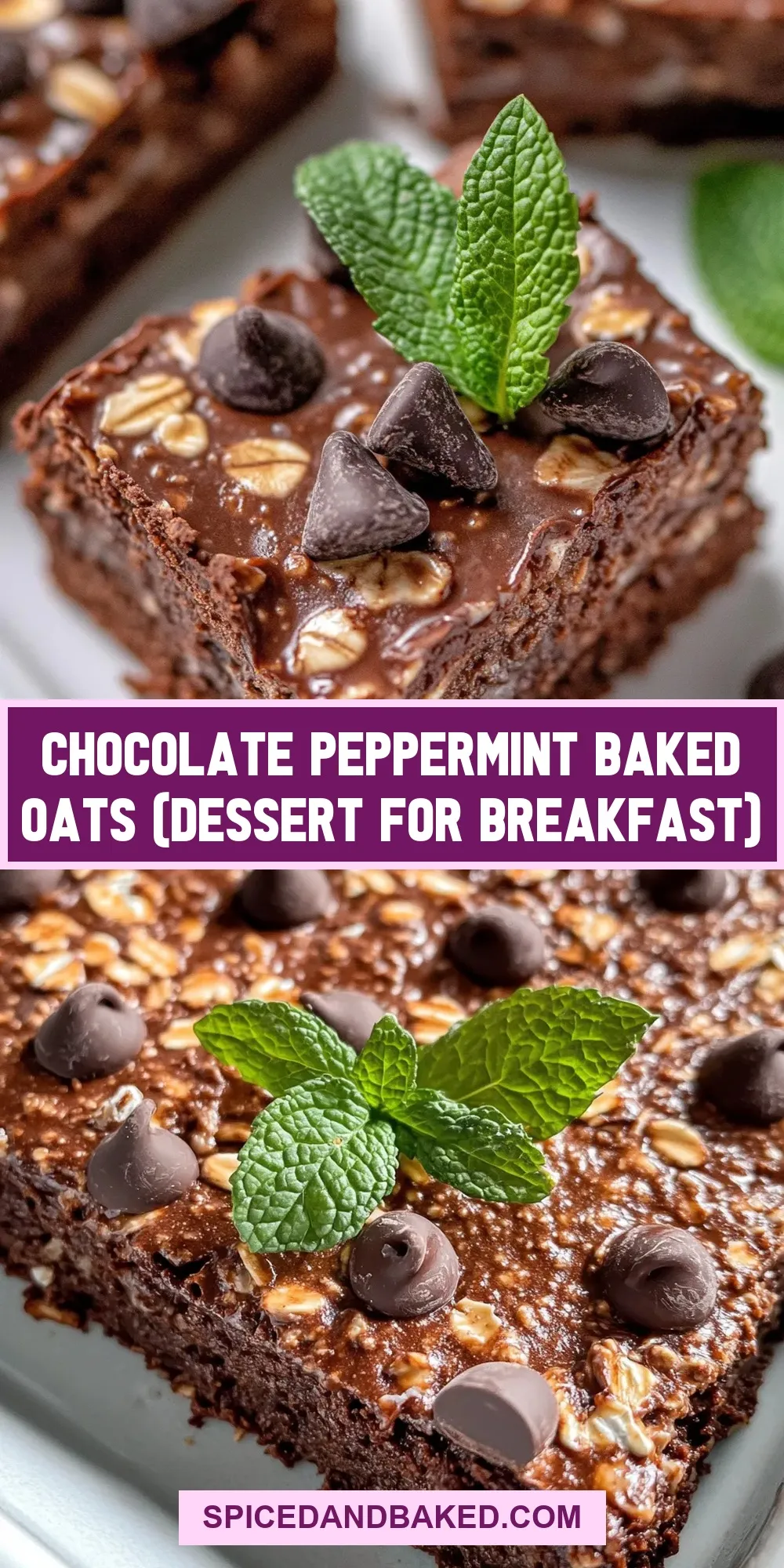 How To Make Perfect Chocolate Peppermint Baked Oats (Dessert For Breakfast)