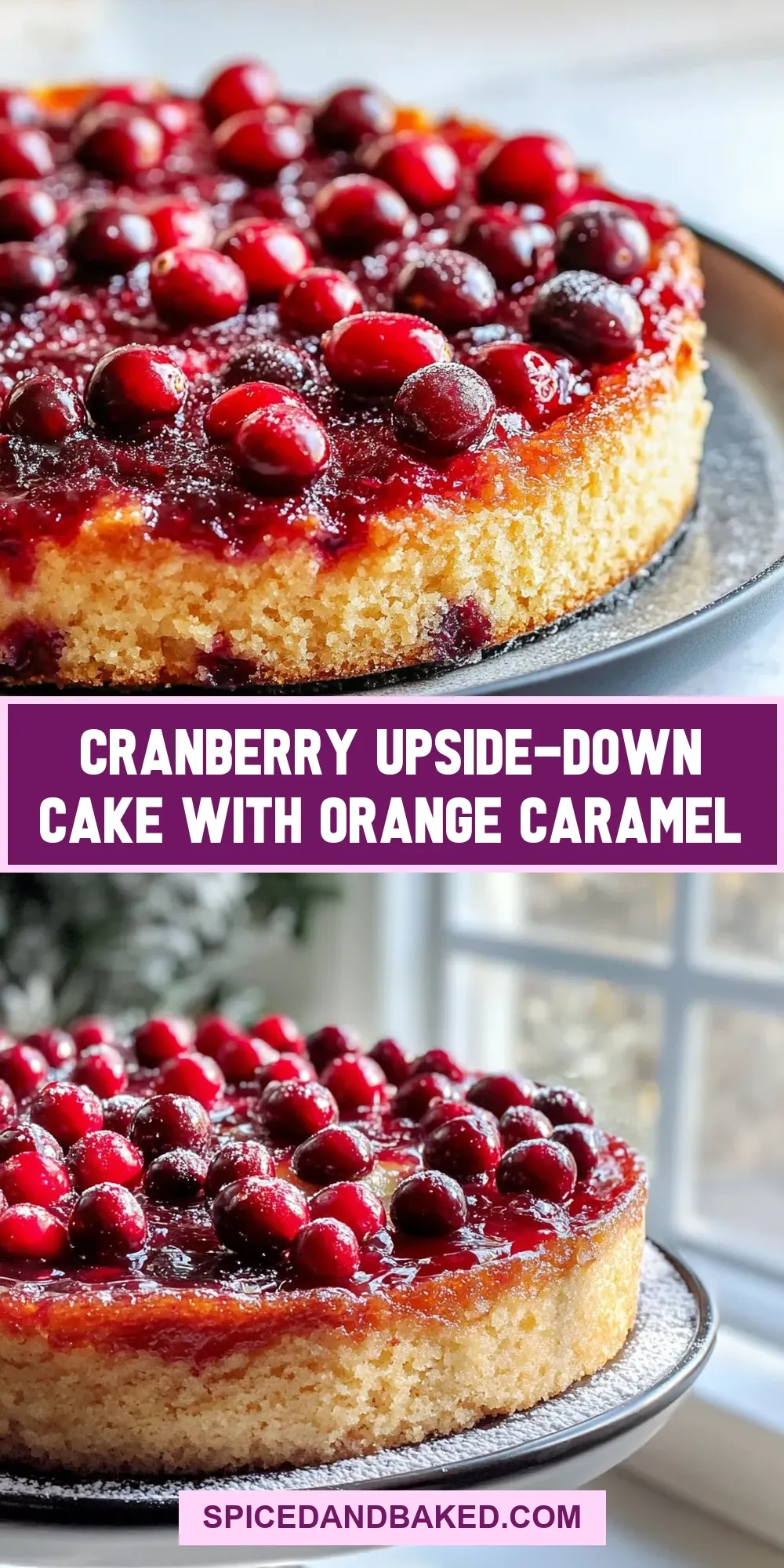 How To Make Healthy Cranberry Upside-Down Cake With Orange Caramel