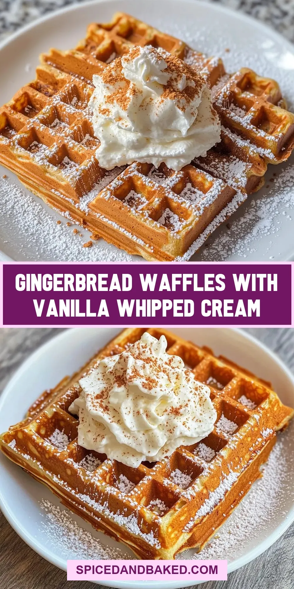 How To Make Homemade Gingerbread Waffles With Vanilla Whipped Cream
