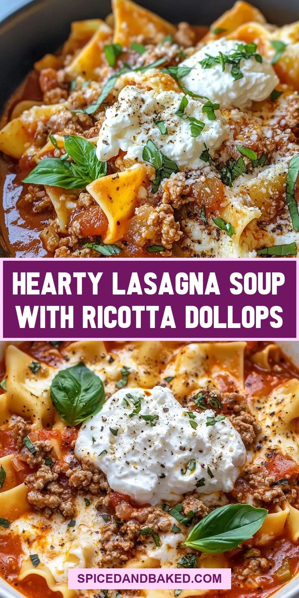 How To Make The Best Hearty Lasagna Soup With Ricotta Dollops