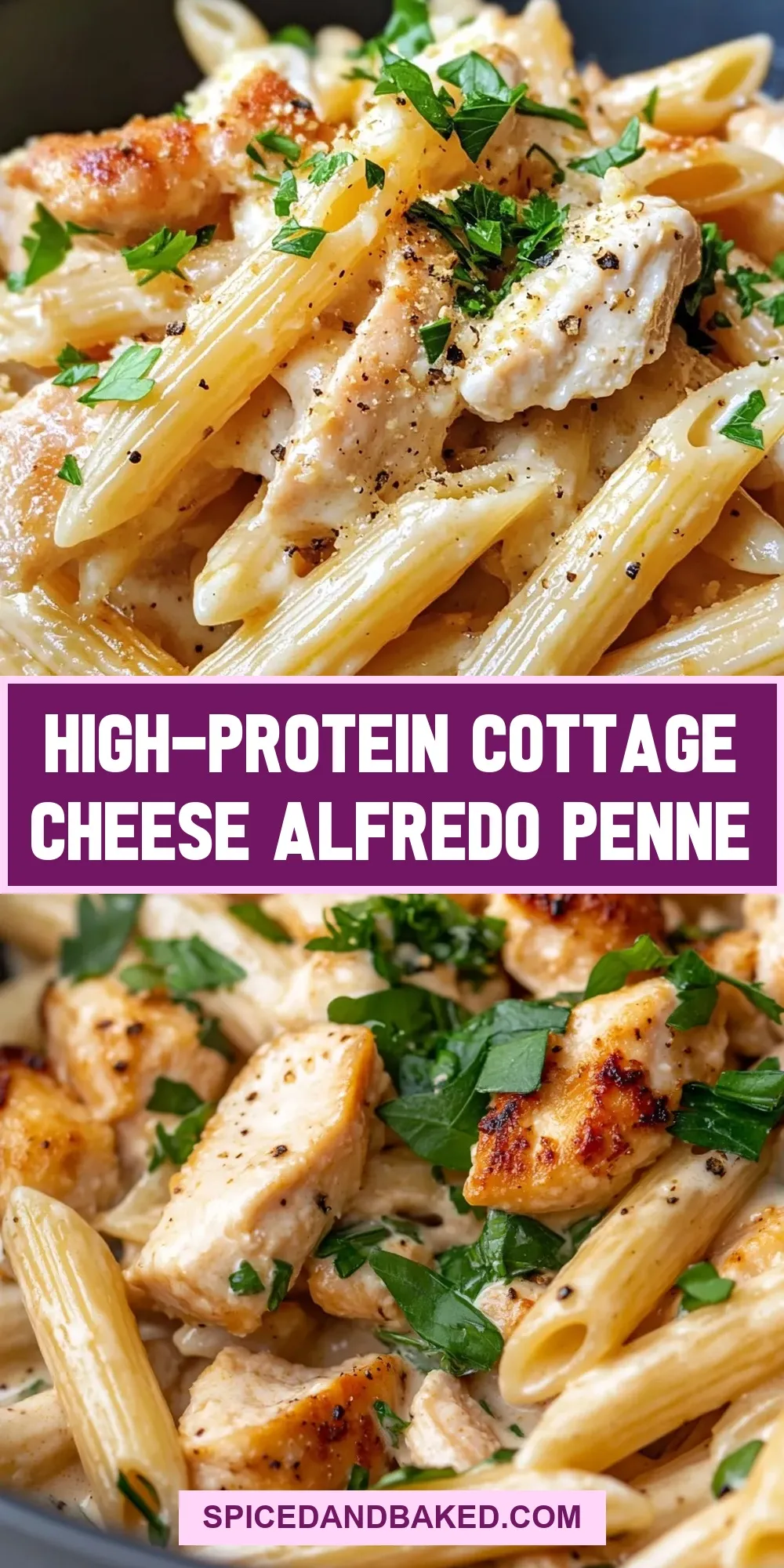 High-Protein Cottage Cheese Alfredo Penne (Fresh & Delicious)