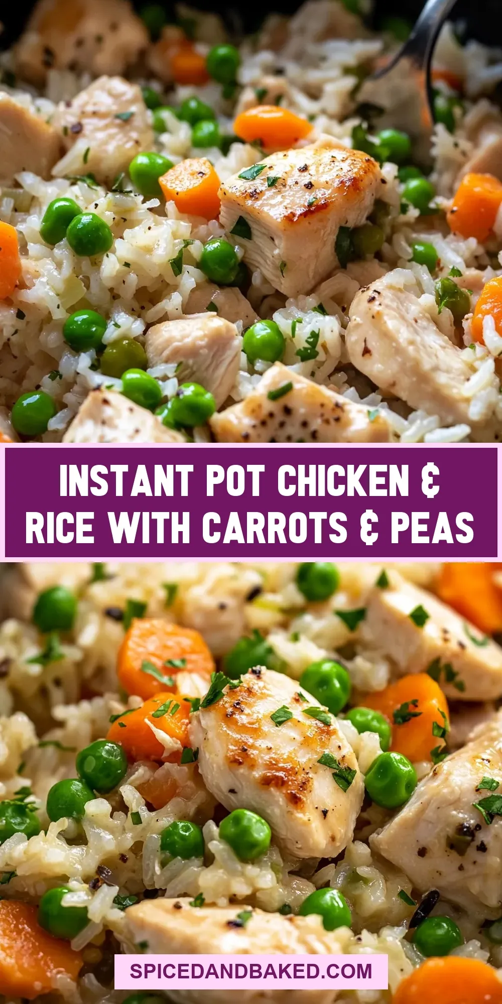 How To Make Tasty Instant Pot Chicken & Rice With Carrots & Peas