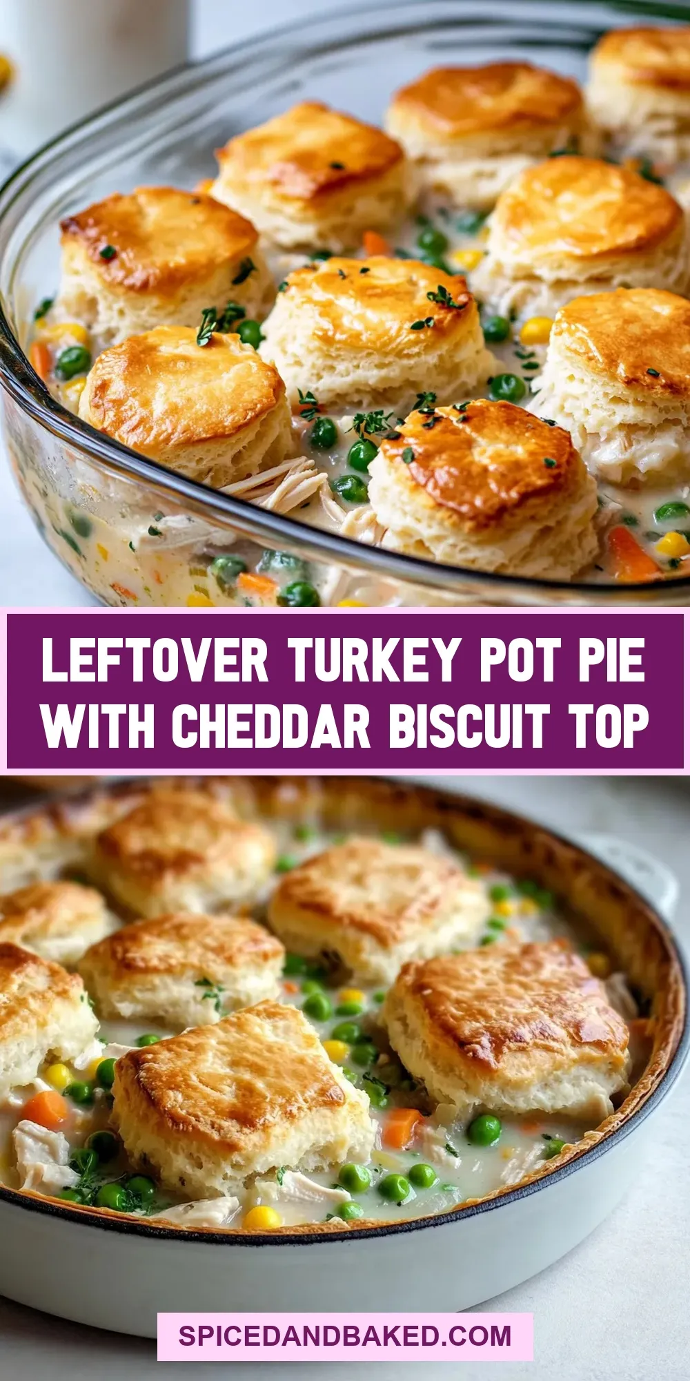 The Best Leftover Turkey Pot Pie With Cheddar Biscuit Top Ever