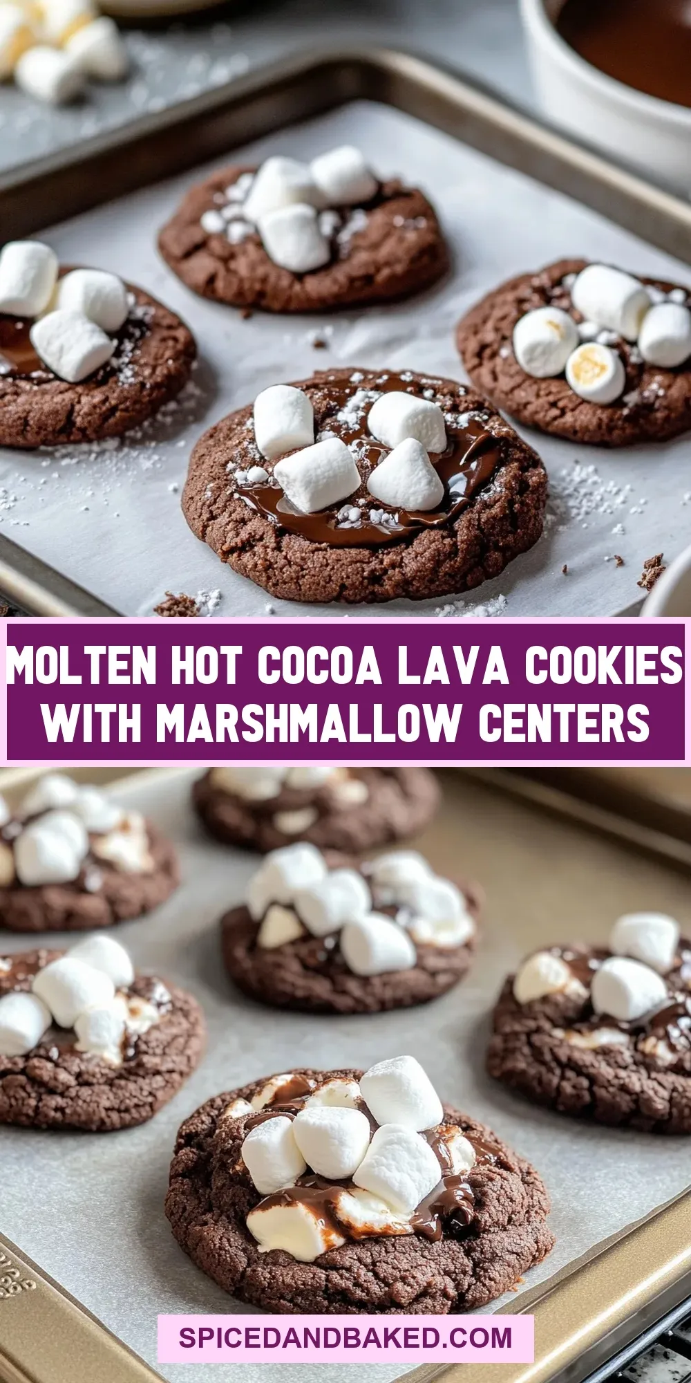 How To Make Healthy Molten Hot Cocoa Lava Cookies With Marshmallow Centers