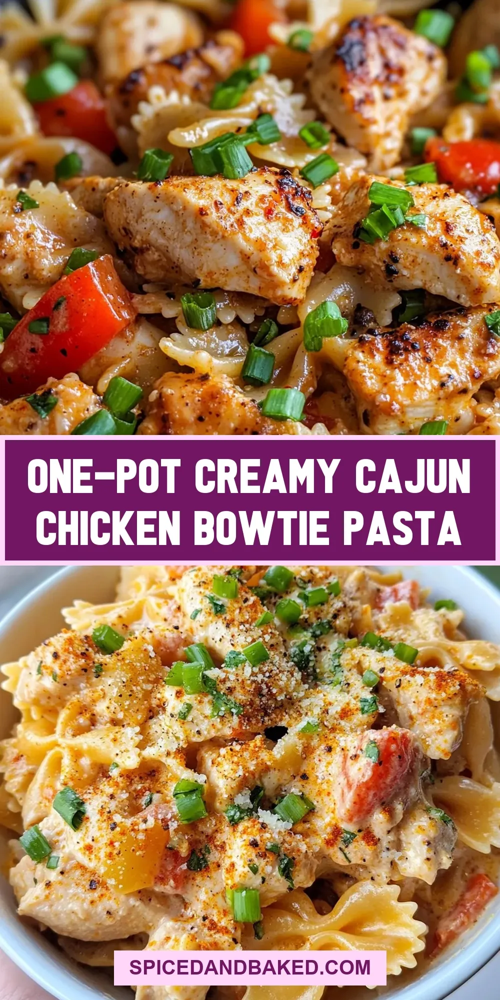 The Best One-Pot Creamy Cajun Chicken Bowtie Pasta Ever