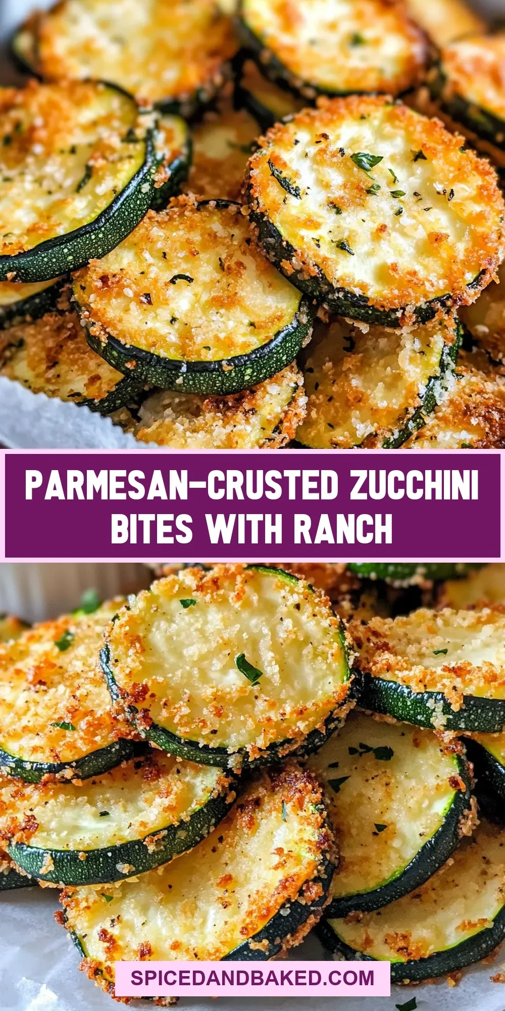Parmesan-Crusted Zucchini Bites With Ranch Recipe