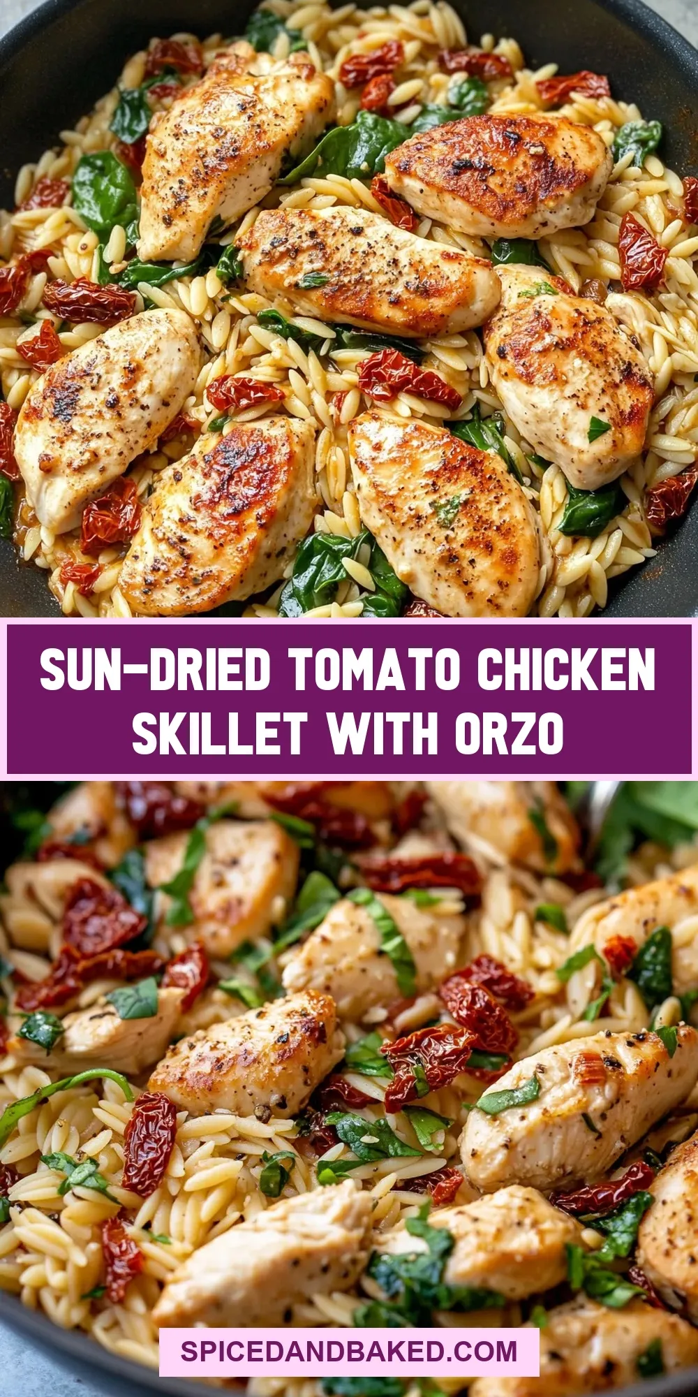 Sun-Dried Tomato Chicken Skillet With Orzo Recipe
