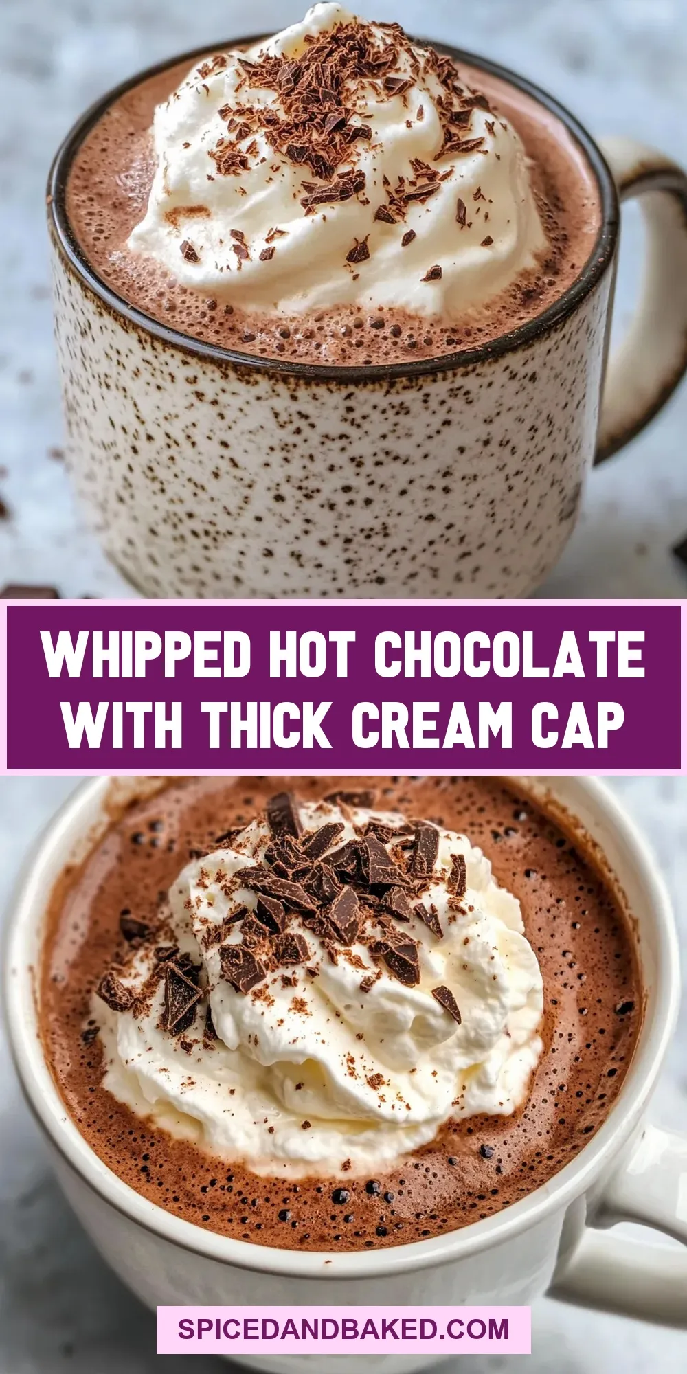 The Best Whipped Hot Chocolate With Thick Cream Cap Ever