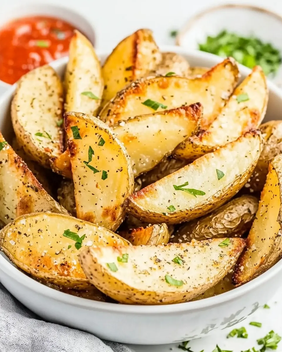 Classic Air Fryer Potato Wedges plate image