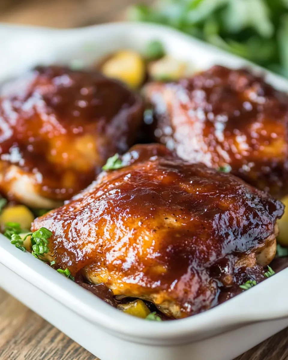 Classic Baked BBQ Chicken Thighs dish photo