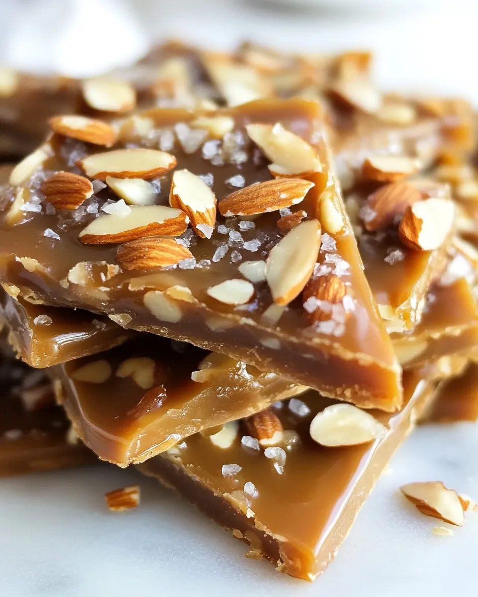 Homemade Butterscotch Almond Toffee photo