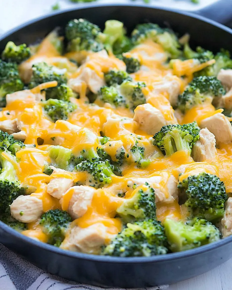 Easy Cheesy Broccoli Chicken Skillet Recipe recipe photo