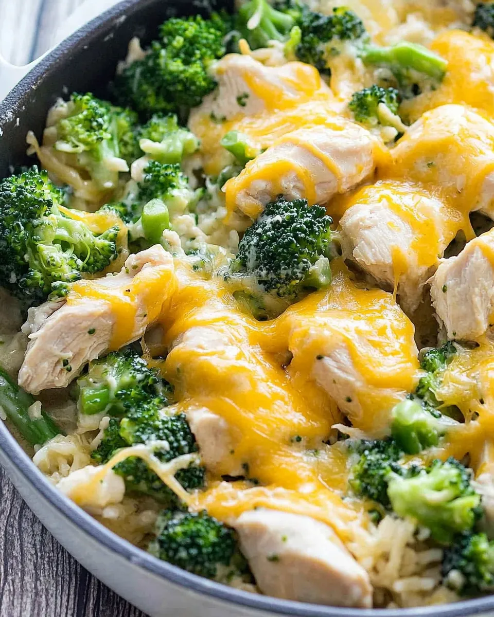 Delicious Cheesy Broccoli Chicken Skillet Recipe dish photo