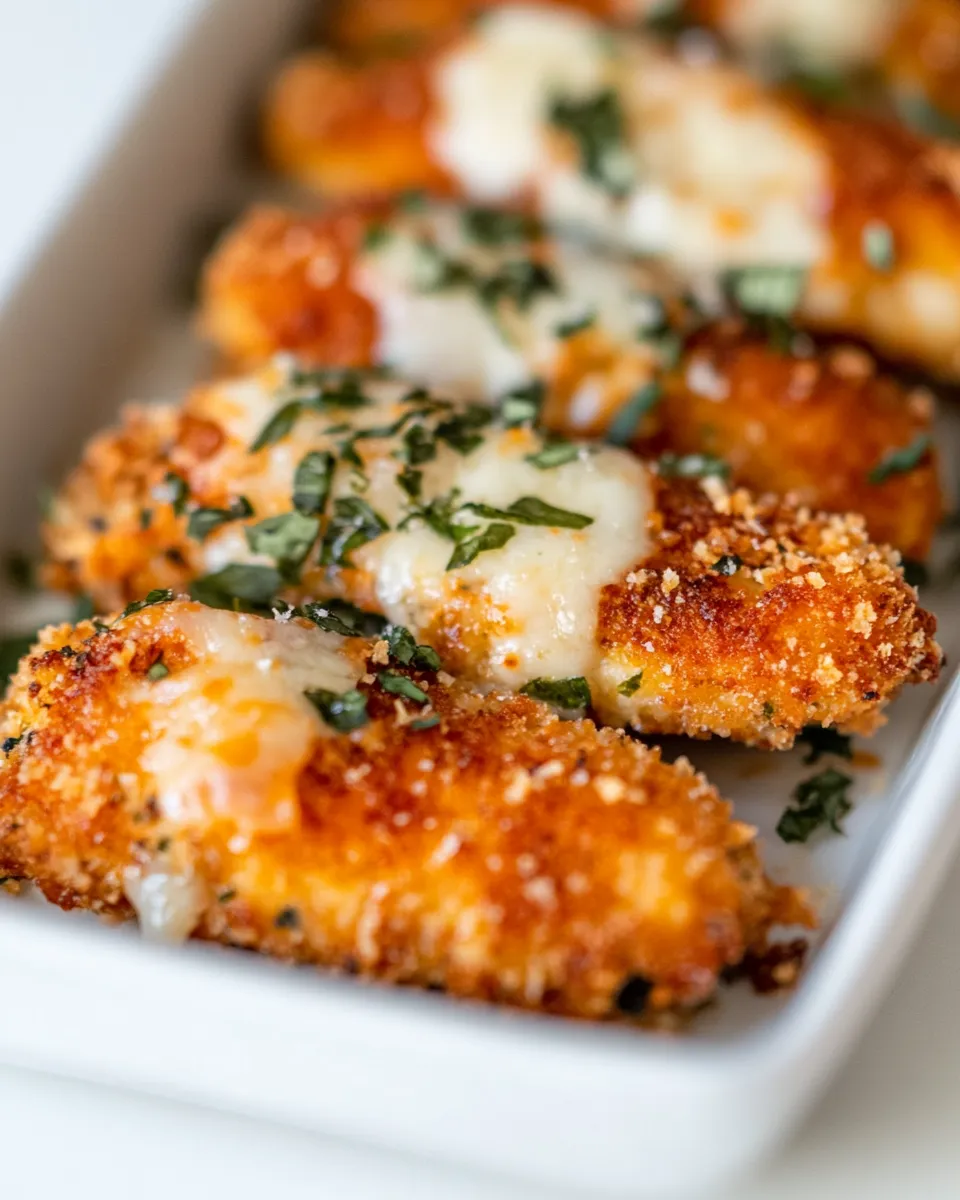 Delicious Chicken Tenders Parmesan shot