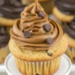 Homemade Chocolate Chip Cookie Cupcakes (brown butter chocolate frosting) photo