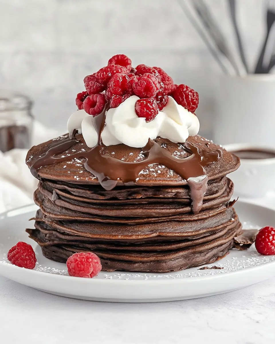 Classic Chocolate Pancakes image