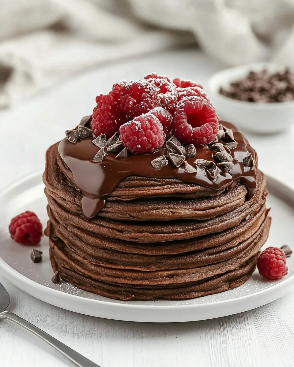 Easy Chocolate Pancakes recipe photo