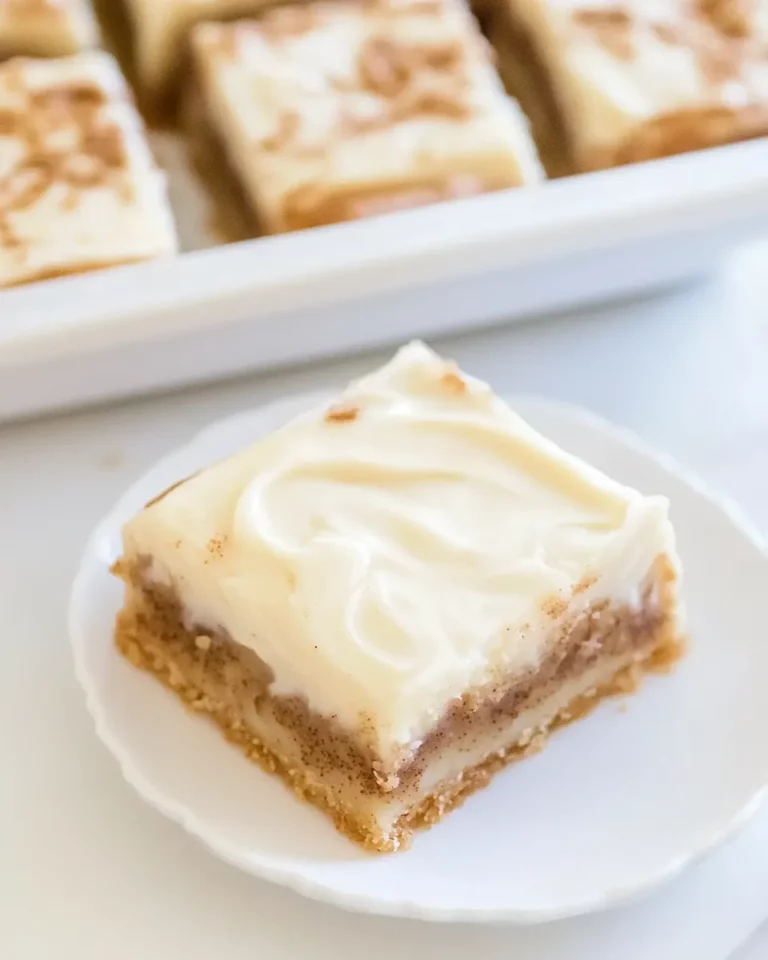 Homemade Cinnamon Roll Bars with Cream Cheese Frosting photo