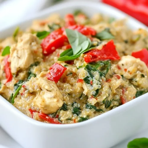 Homemade Creamy Spinach and Artichoke Chicken Quinoa recipe photo