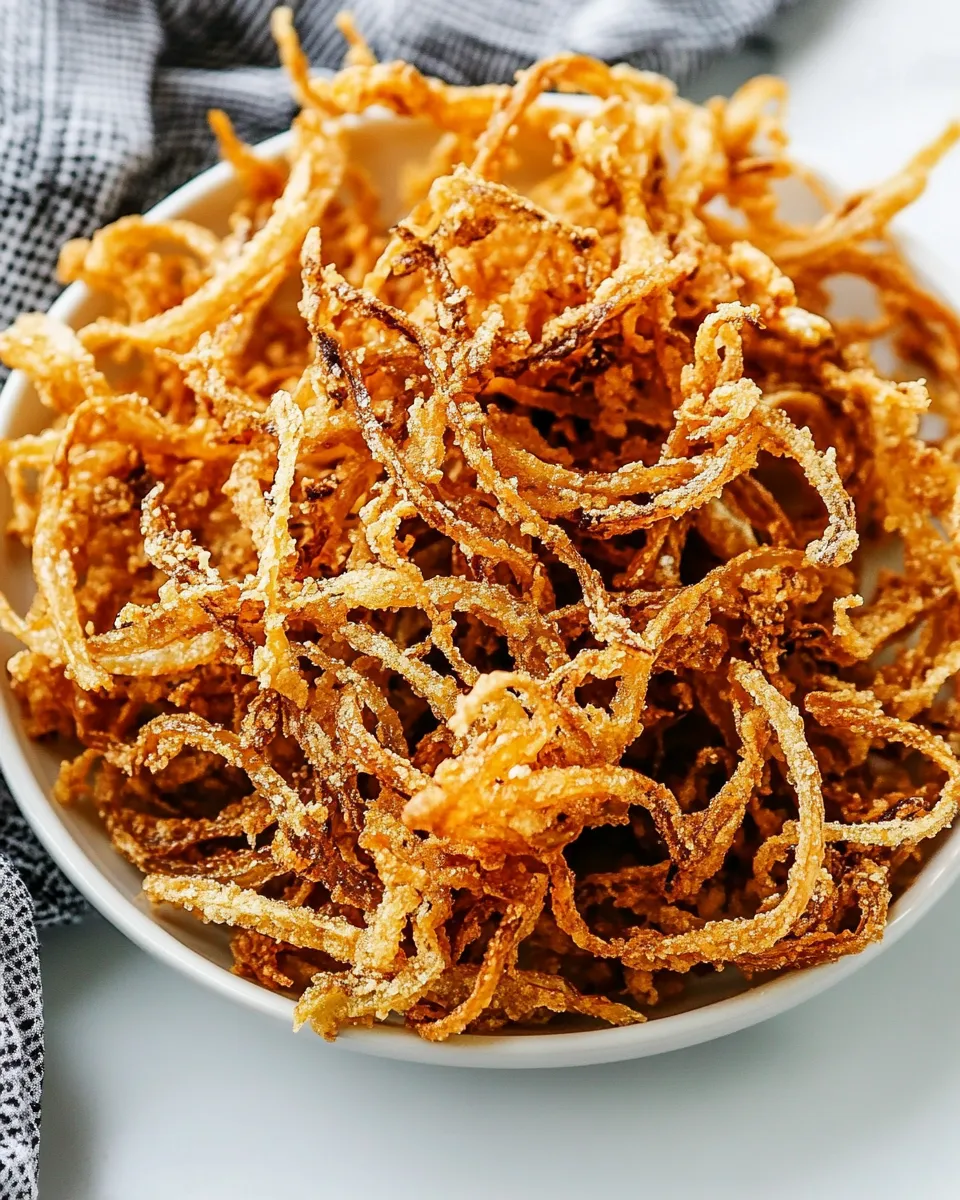 Easy Crispy Onion Strings food shot