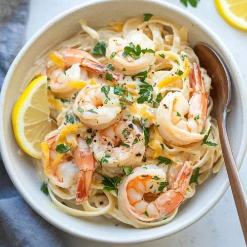 Homemade Easy Lemon Garlic Shrimp Pasta (Dairy-Free) photo