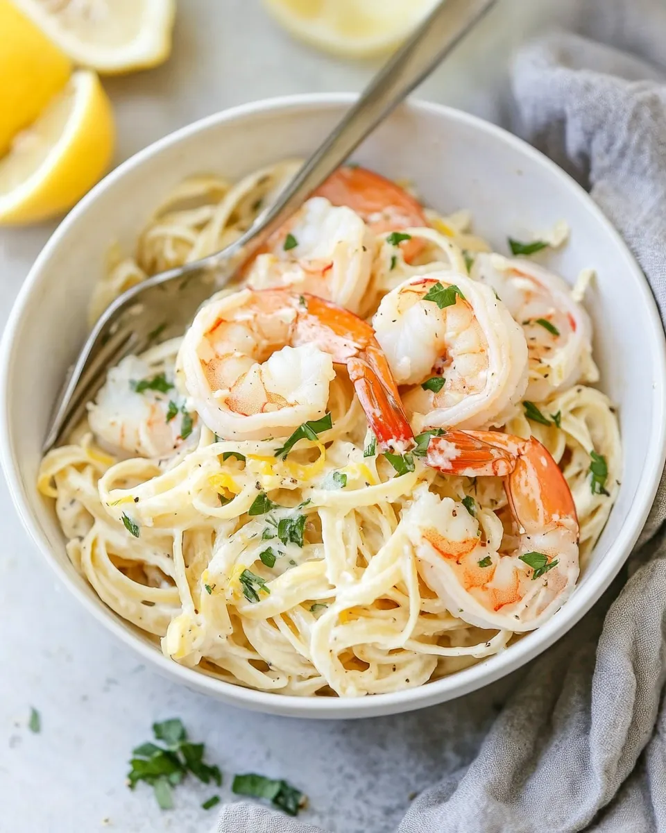 Delicious Easy Lemon Garlic Shrimp Pasta (Dairy-Free) recipe photo