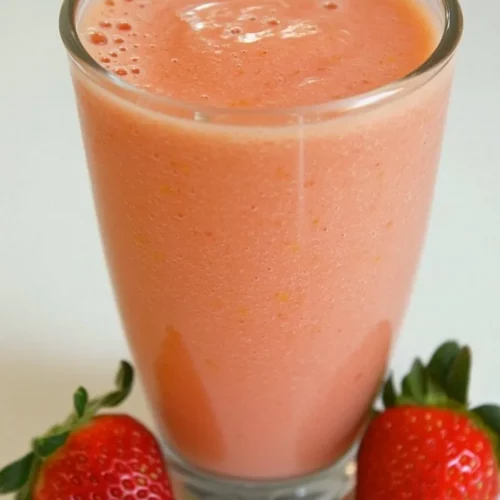 Homemade Easy Strawberry Mango Smoothie Recipe photo