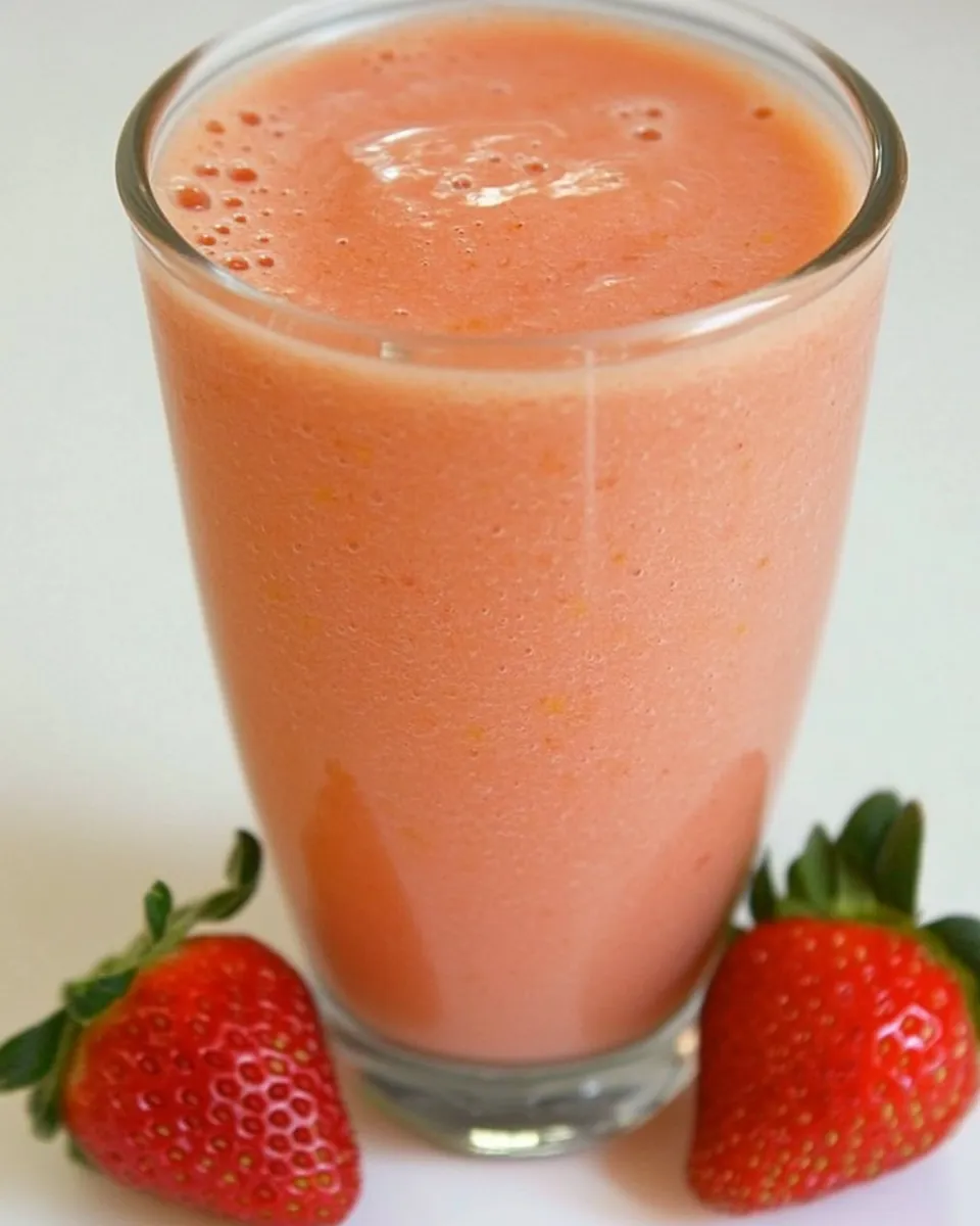 Homemade Easy Strawberry Mango Smoothie Recipe photo