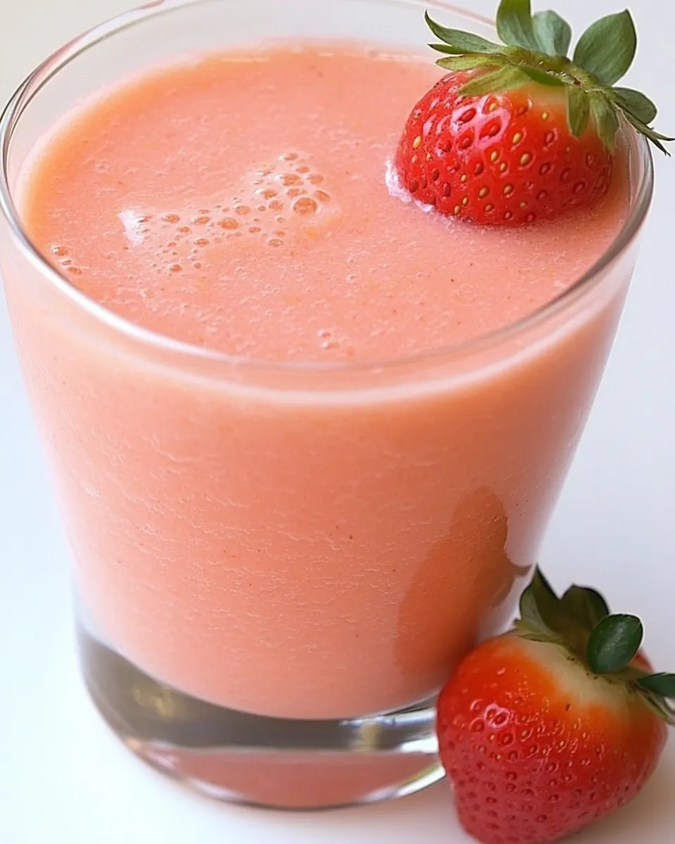 Quick Easy Strawberry Mango Smoothie Recipe food shot